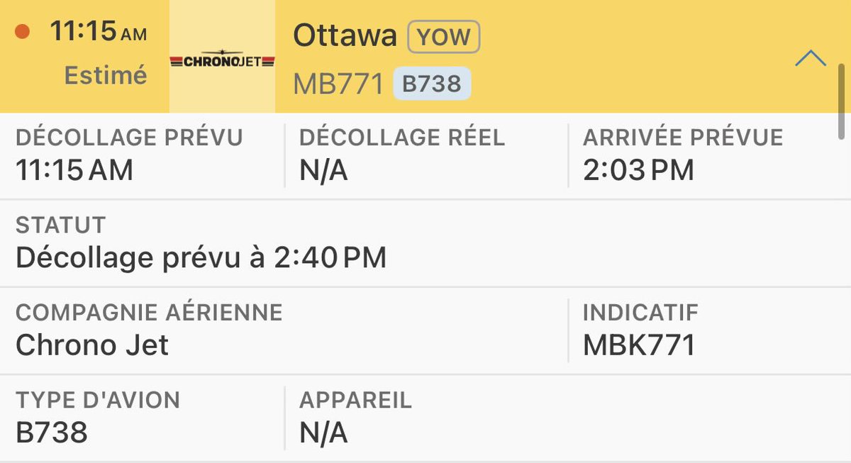 StDenisSports's tweet image. Selon @flightaware, le vol des #Jackets doit décoller à 14h26 et sera à Ottawa vers 15h38. 

Selon @flightradar24, on parle plutôt d'un décollage vers 14h40. #Sens #LNH