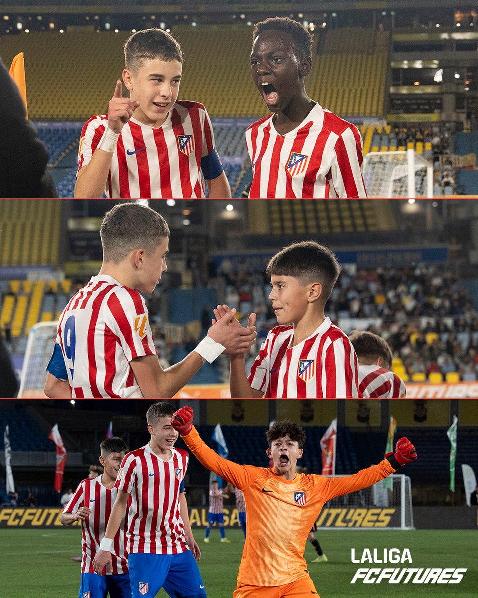 El Atleti 🔴⚪️ es CAMPEÓN por QUINTA VEZ CONSECUTIVA de #LALIGAFCFUTURES 

¡Enhorabuena los chavales! Que gran equipo y que buena cantera 🔝