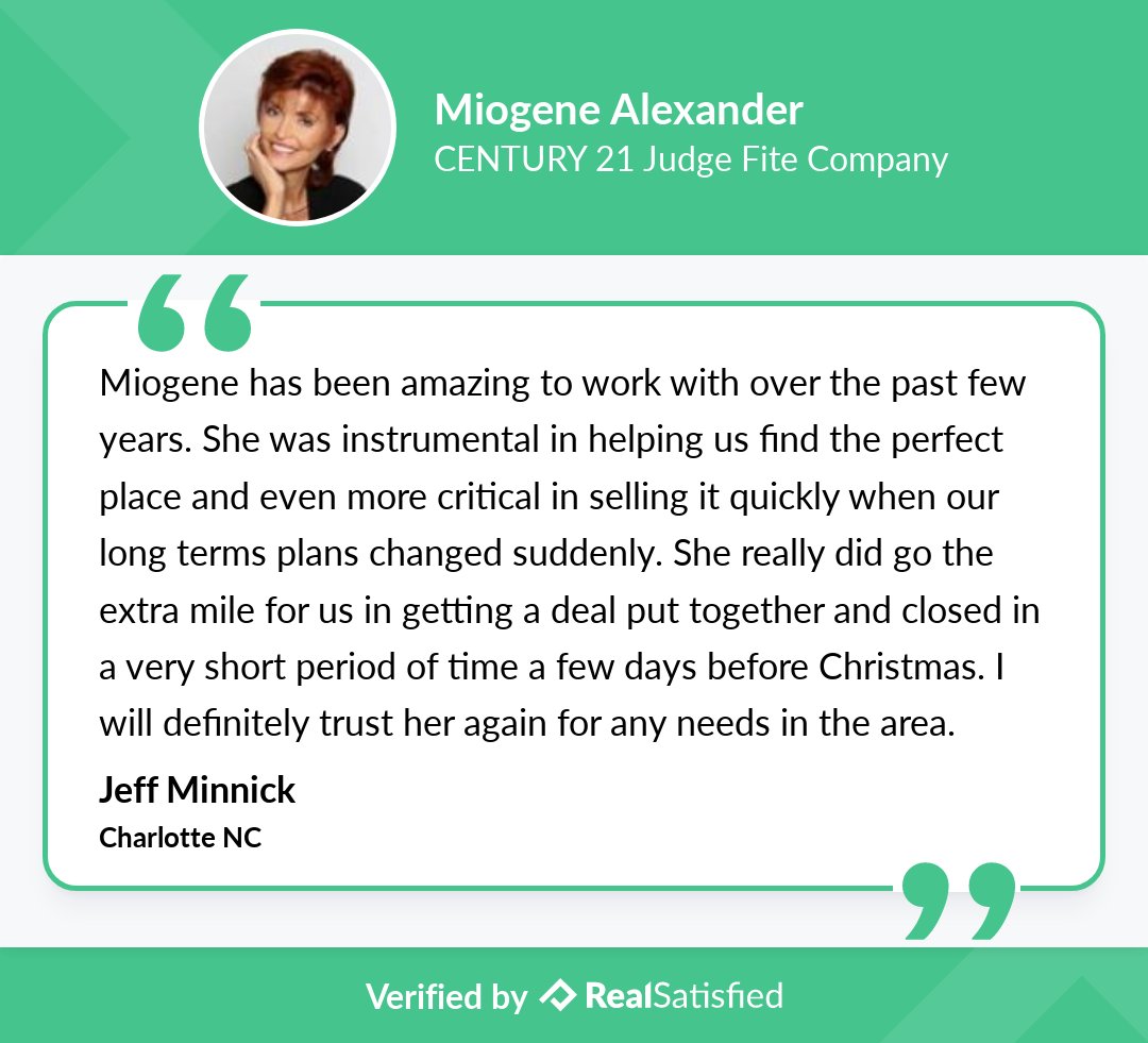 RealtorMiogene's tweet image. Jeff, I’m not sure if it would be possible to be more delighted by a recommendation. realsatisfied.com/Miogene-Alexan… via @realsatisfied