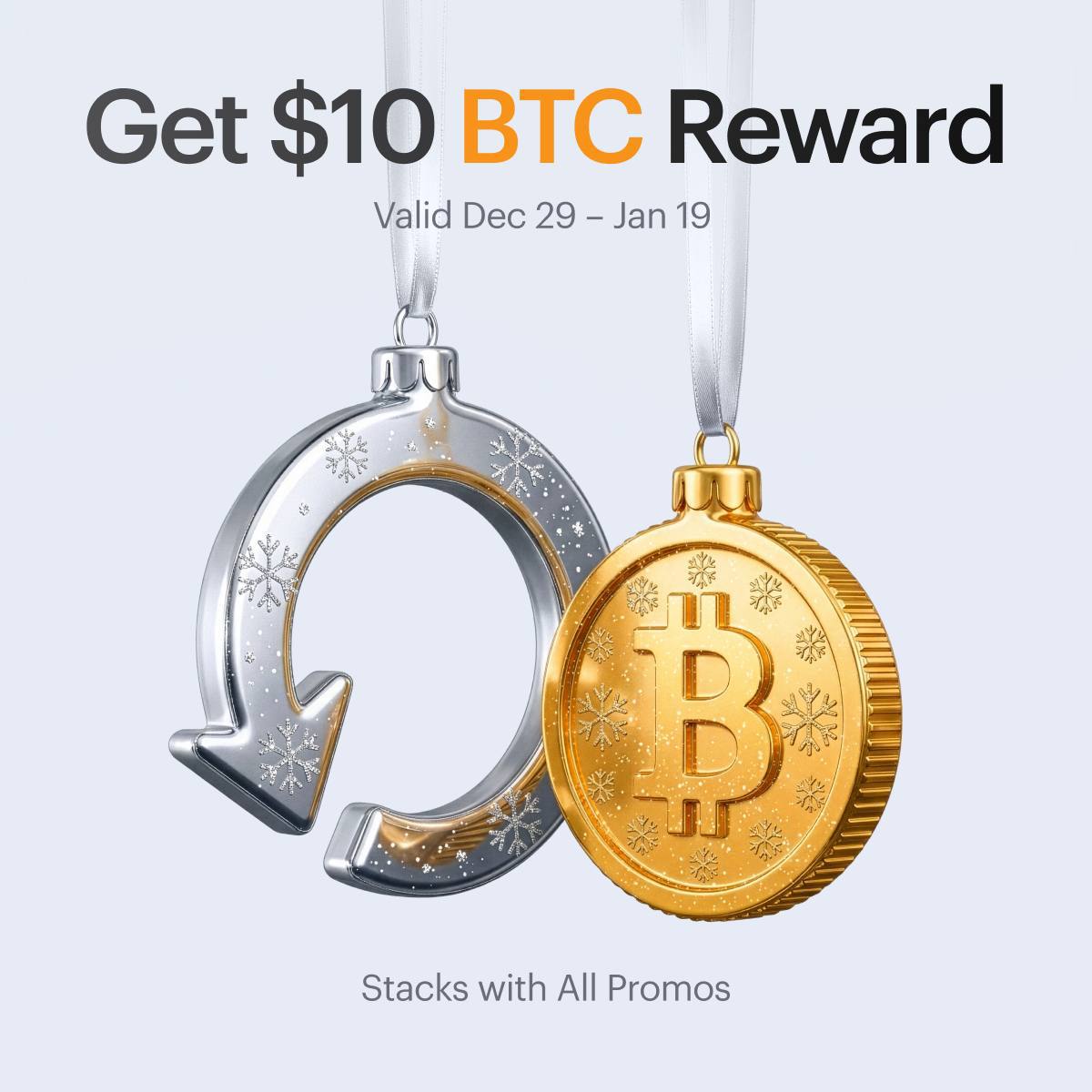 Get Tangem. Get BTC 🟠 From Dec 29-Jan 19, grab your Tangem Wallet with 10%  OFF and get 10$ in BTC Reward.