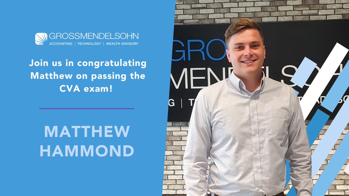 Please join us in celebrating our newest Certified Valuation Analyst — Matthew Hammond! 🎉 Matthew is part our Forensic, Valuation &amp; Litigation Support Group and has recently passed the CVA exam. We’re excited to see his growth continue here at the firm.