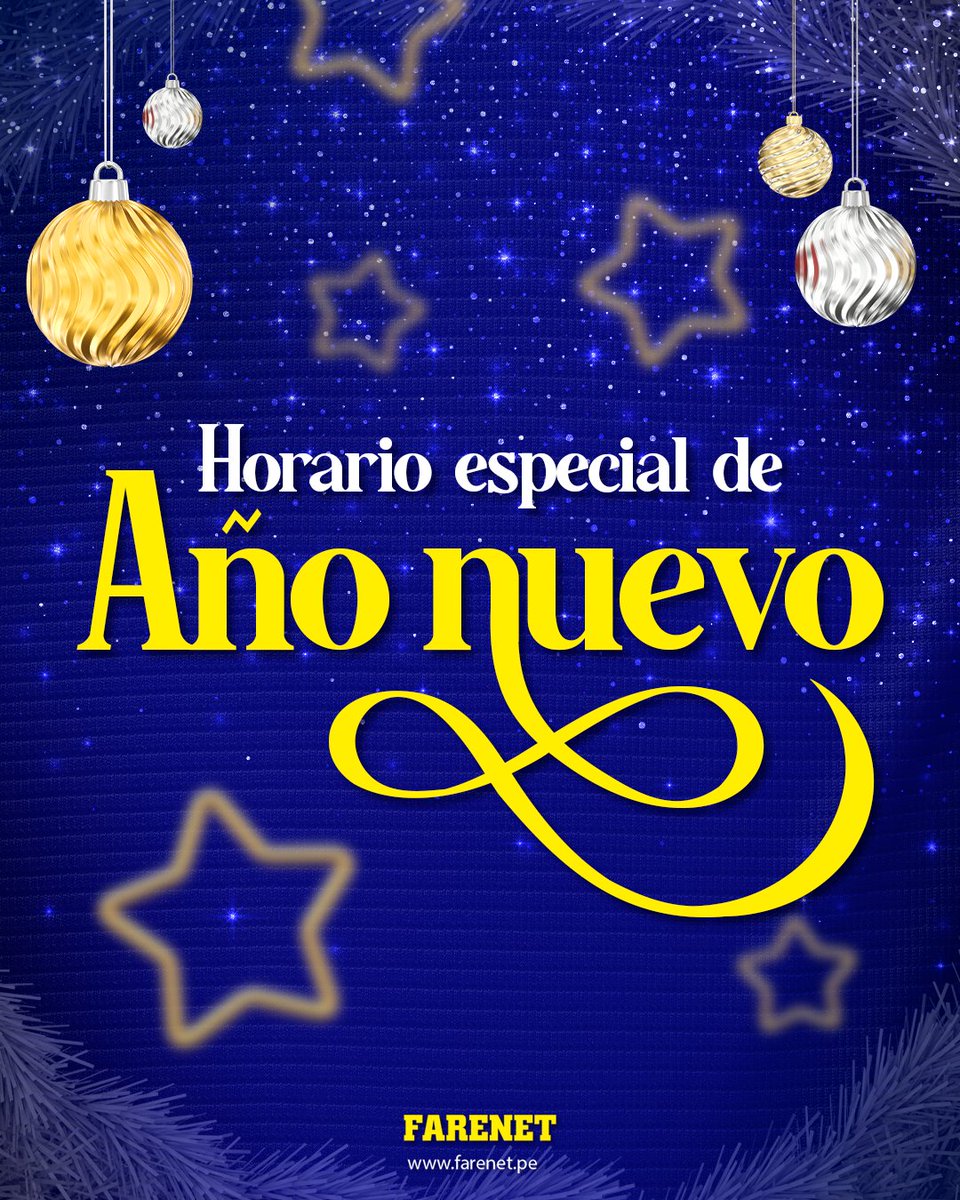 farenet_oficial's tweet photo. Amigo conductor, queremos que pases fin de año sin contratiempos. Antes de salir, consulta nuestros horarios especiales de atención para este 31 de diciembre en todas nuestras sedes. https://t.co/e54NexM1Pk