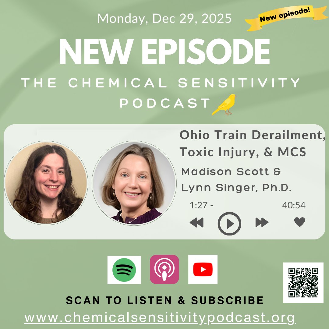 podcasting_mcs's tweet photo. New episode and exciting news!!

Check out the podcast's new website to listen and learn more: https://t.co/63GDNWjScC

Share the podcast with your doctor, family, friends, and others.

New episode: #EastPalestinetrainderailment

#MCS #MCSAwareness #ChemicalIntolerance #TILT https://t.co/3RVV5Vkt7i