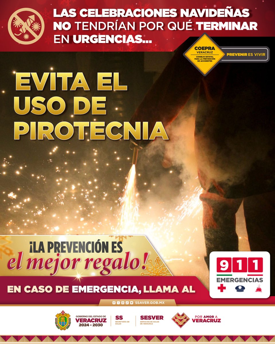 Cuidar nuestra integridad y la de nuestra familia es un acto de amor y responsabilidad ✨.

​Este fin de año, elige celebrar de forma segura y mantén la tranquilidad en tu hogar 🏠 y tu comunidad.

​En caso de requerir apoyo, recuerda comunicarte a la línea 9⃣1⃣1⃣📲.