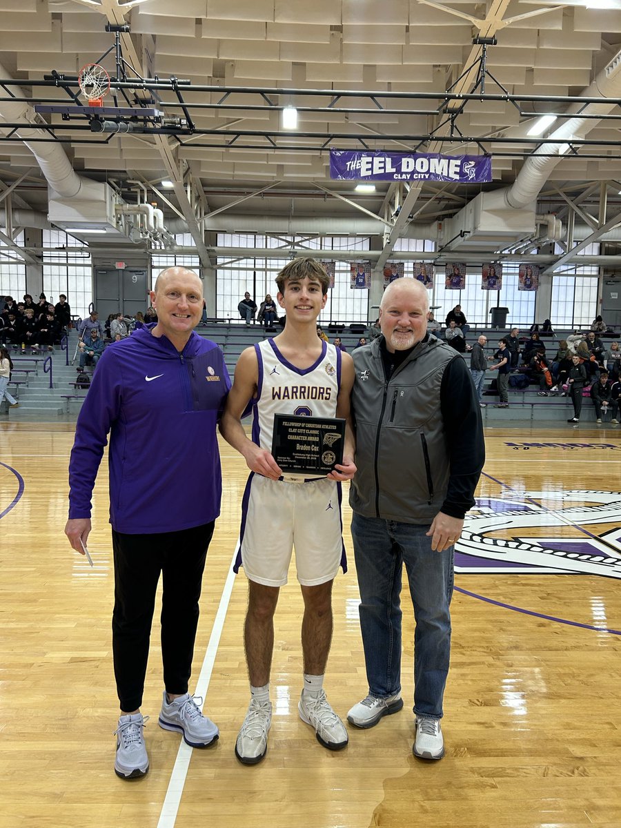 claycityeels's tweet image. Congratulations to Scottsburg’s Braden Cox for receiving the Clay City Classic’s FCA Character Counts Award!