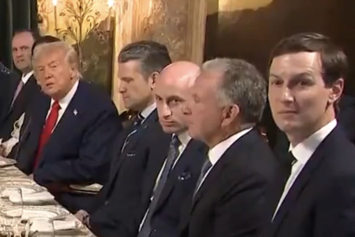 TrumpFile's tweet image. Just some of the creepiest, most corrupt freaks on the planet meeting with Benjamin Netanyahu, the second-most genocidal maniac in 100 years.
