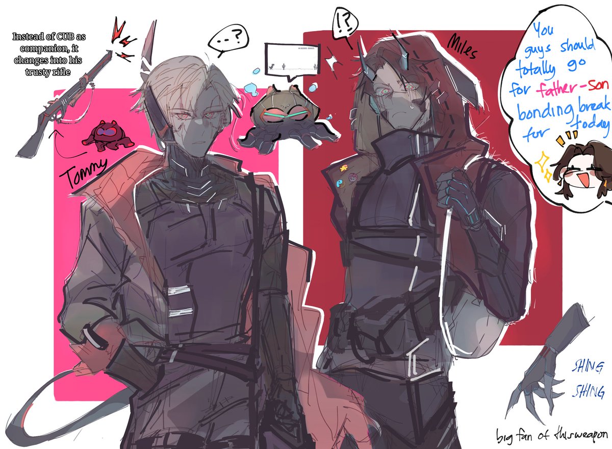 Nabennya_21's tweet photo. Finally done with my construct OCs concept designs xd I'm skill issue with mecha parts so just ignore that pelsse
Mental ages and everything I maybe would explain later but yes they're father and son
#pgroc #OC https://t.co/Sd1bizzSL6