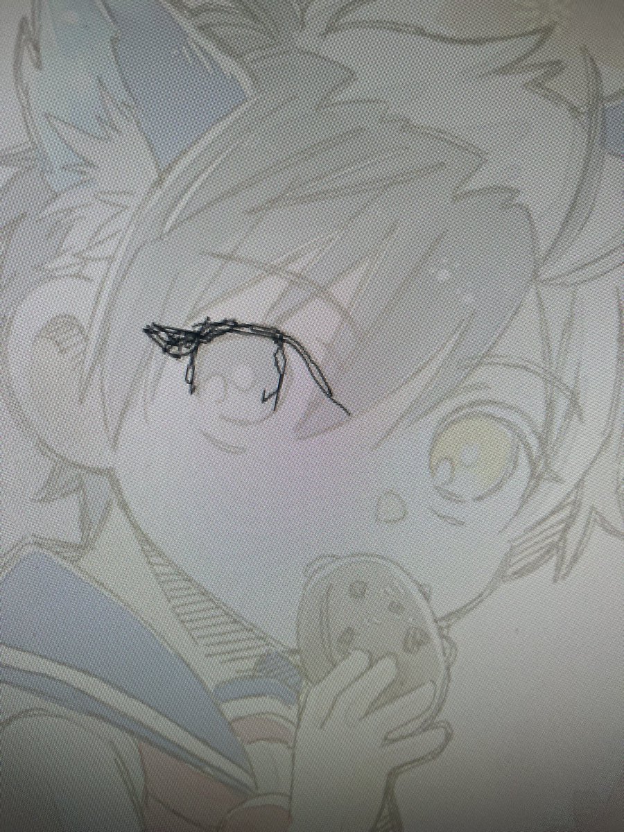 下絵おいた状態でも左手は無理だったので諦め