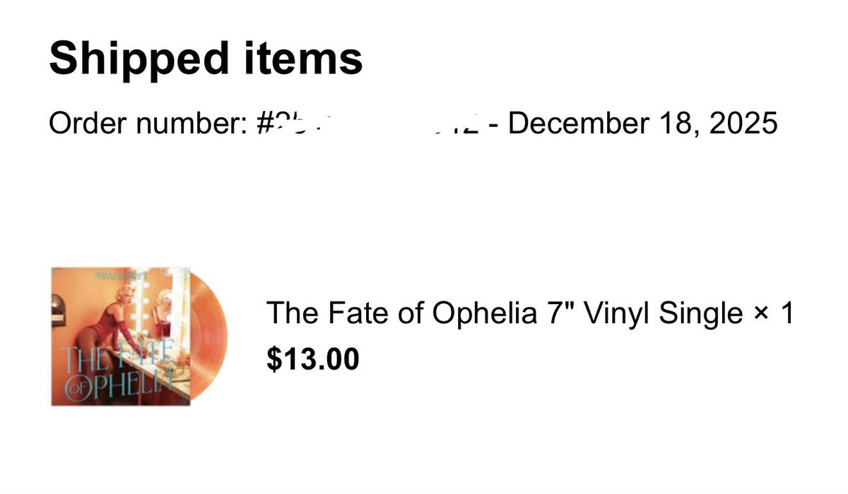 vinyls are shipping we’re safe