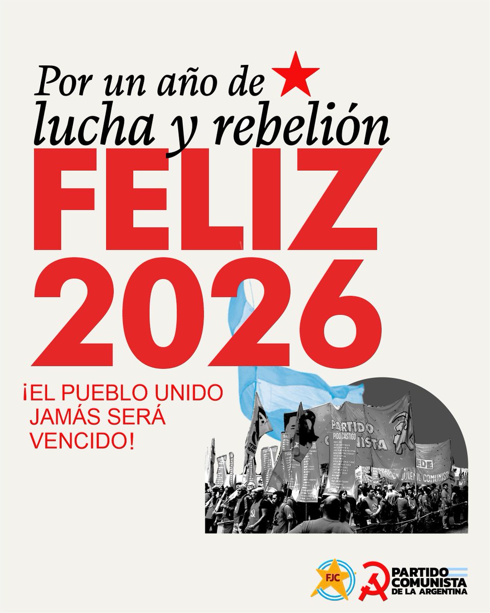 ✊ Que este año nos encuentre luchando y avanzando en unidad para refundar y liberar a la Patria.

🥂¡Fuera Milei! ¡Fuera FMI!