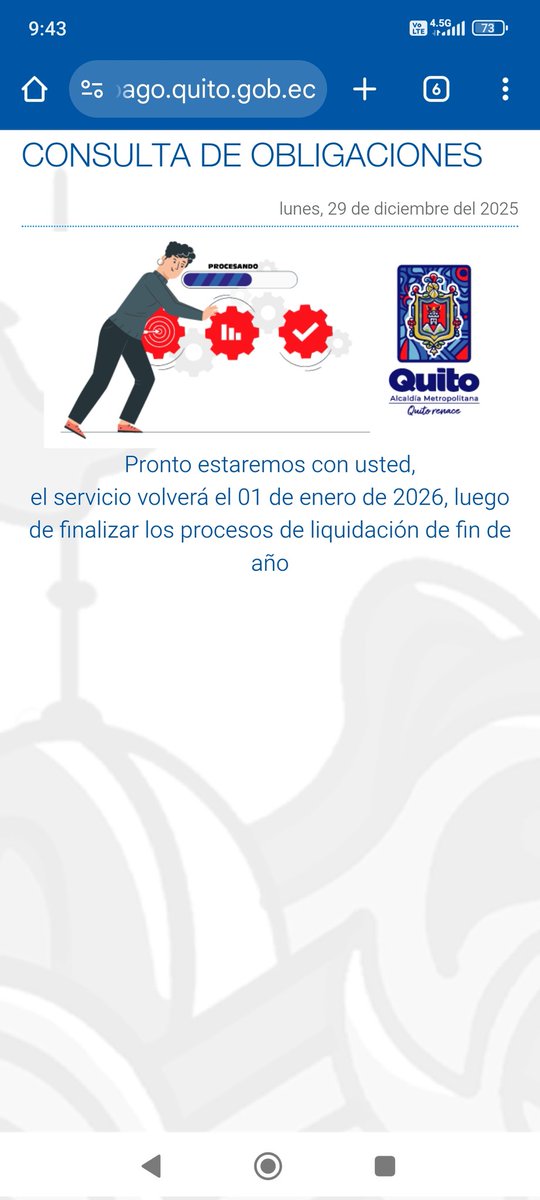 klebertusinpunk's tweet photo. Señores @MunicipioQuito ..
No sé puede pagar ningún impuesto o patentes debería funcionar hasta el último día laborable https://t.co/fwvrWnw4Rq