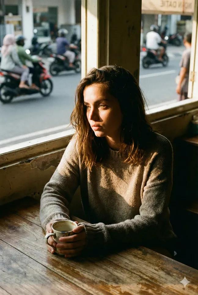 Café Solitude: A Moment in Time