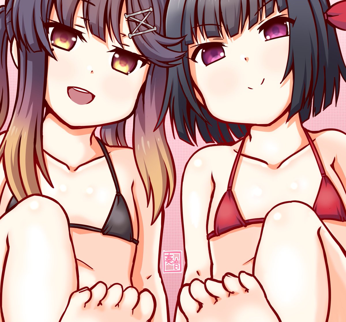 DoDoさん(@Tigerec665Do)主催の合同誌艦娘足裏画集II」に対馬ちゃん&石垣ちゃんの足裏イラストを寄稿しております!

明日、12月30日 スペースは東地区"R"ブロックー16a(東7ホール)です!
よろしくお願いします! 