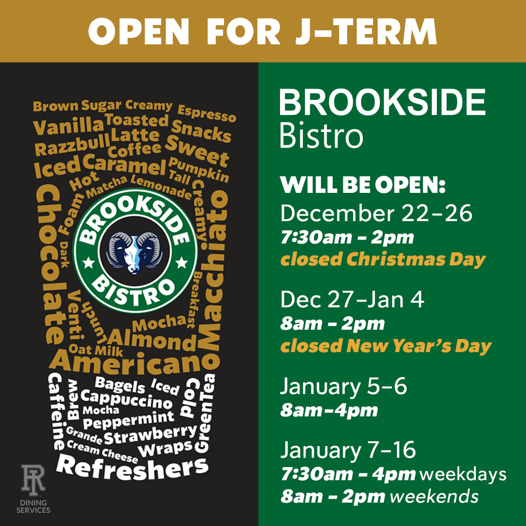 uridining's tweet image. Staying on campus for J-Term? URI Dining has you covered!
Brookside Bistro will be OPEN throughout J-Term with your favorite breakfast and lunch options—perfect for fueling study sessions, work shifts, or a cozy campus day. #uridining #URIJTerm #BrooksideBistro