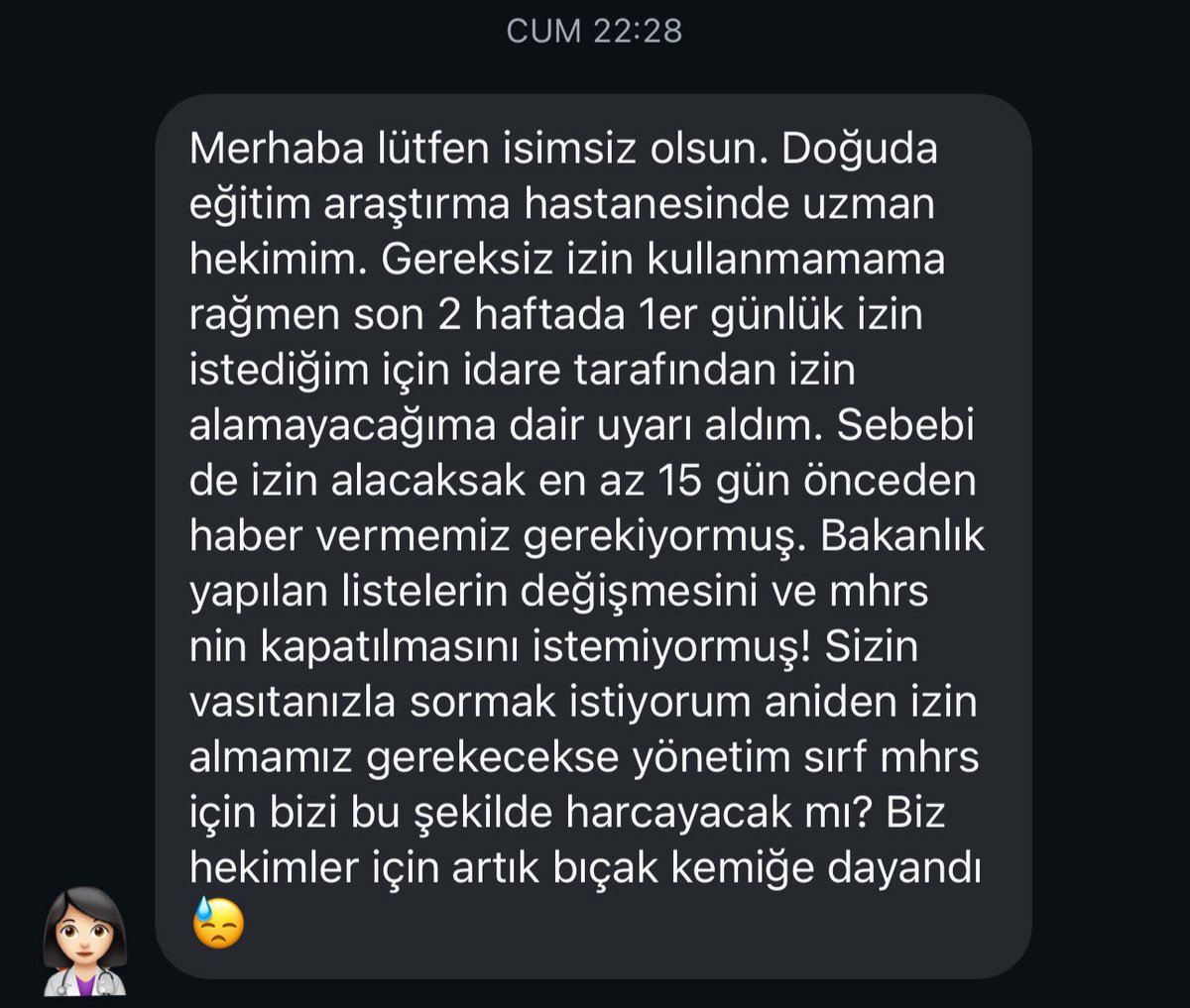 Meslektaşımdan geldi…

Yeter ki MHRS kapanmasın!