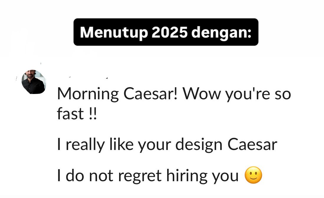 caesarzkn's tweet photo. 2025 recap:
- Get a new job on January
- Laid off on November
- Get an agency client on December https://t.co/cIIaMIiDtZ