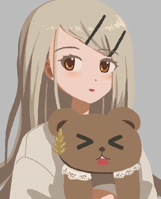 #初星学園くまのぬいぐるみ抱えてる部