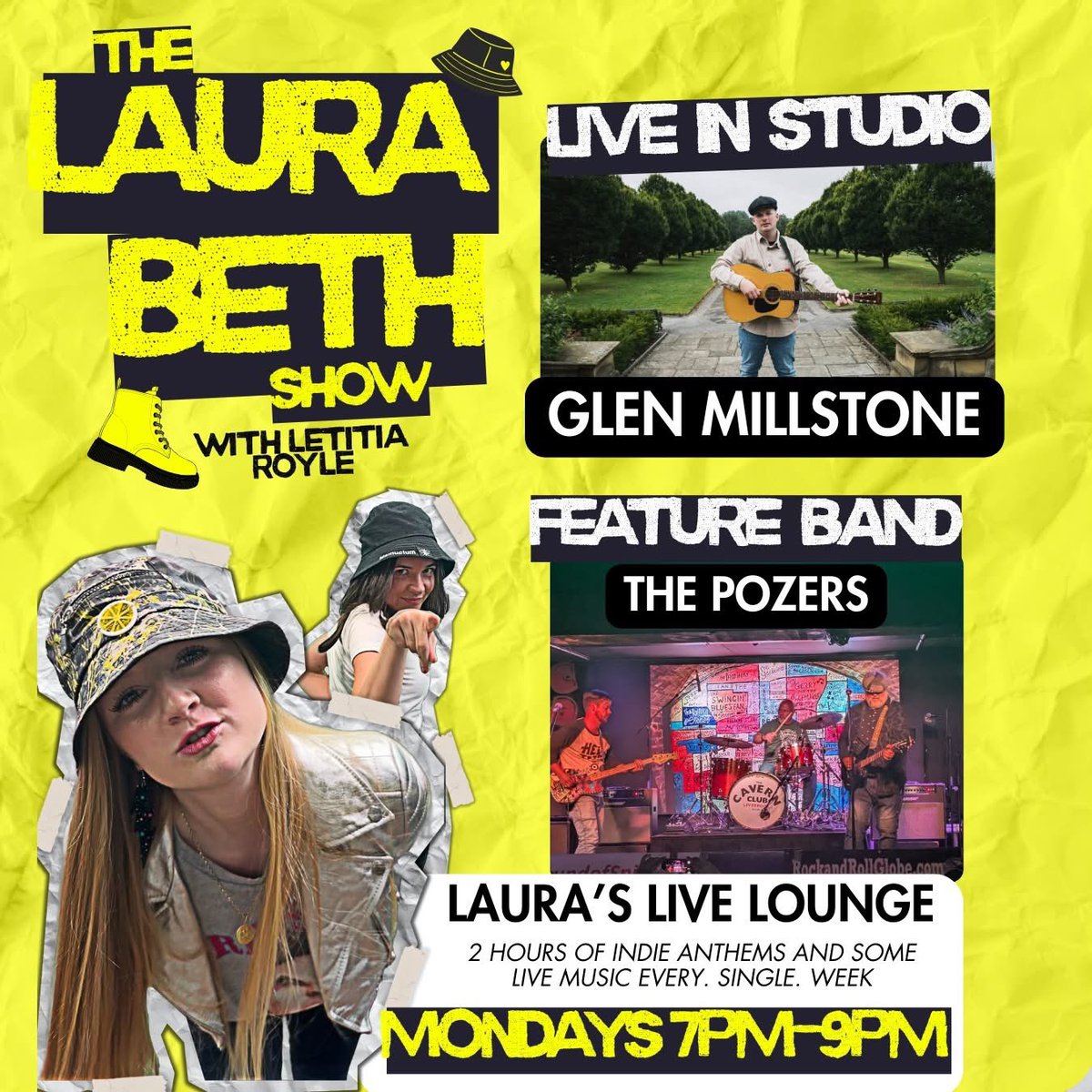 LetitiaRoyle's tweet image. Tonight it’s Glen Millstone live in the studio! 60 second profile is @thepozers! Plus loads more with me and @LauraBethReal on @tamesideradio!