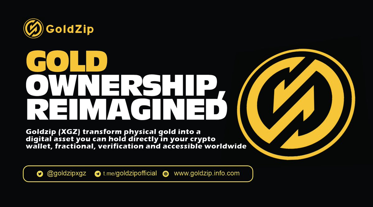 Trade gold’s stability onchain with #GoldZip #XGZ.

1 XGZ equals 1 gram of 99.99% fine gold, ERC‑20 compatible, 0.01% fee, &amp; redeemable for physical bars.

Enjoy crypto speed, no wild swings on <a href="/CoinstoreExc/">Coinstore</a>
👇
goldzip.info
Sign up:h5.coinstore.vip/h5/signup?invi…

#Coinstore