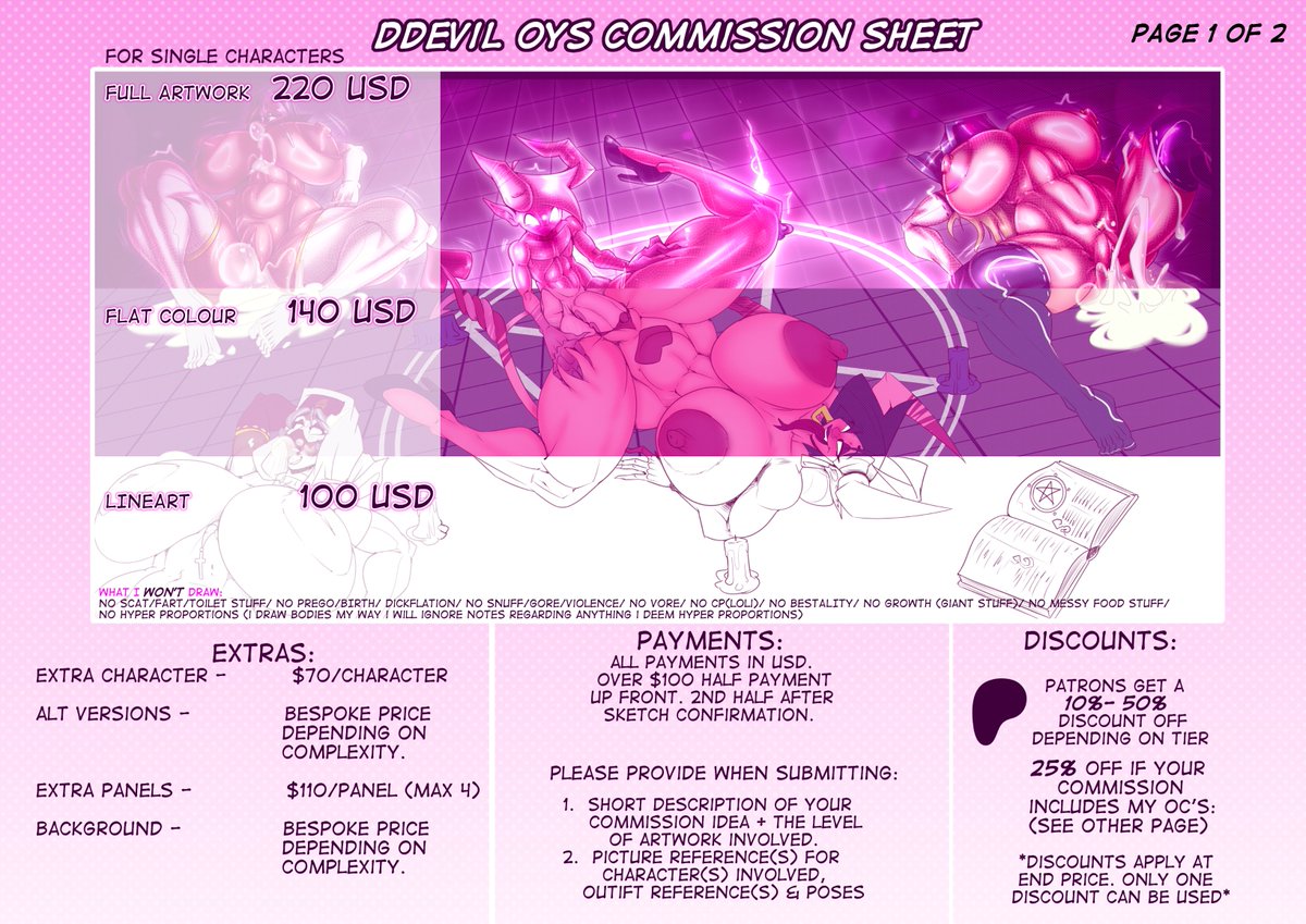 🔞 DDevil OYS 🔞 Comms OPEN for May tweet media