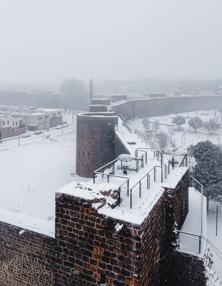 En çok senin surlarına yakıştı kar...  #Diyarbakır  #sur ❄💎🤍