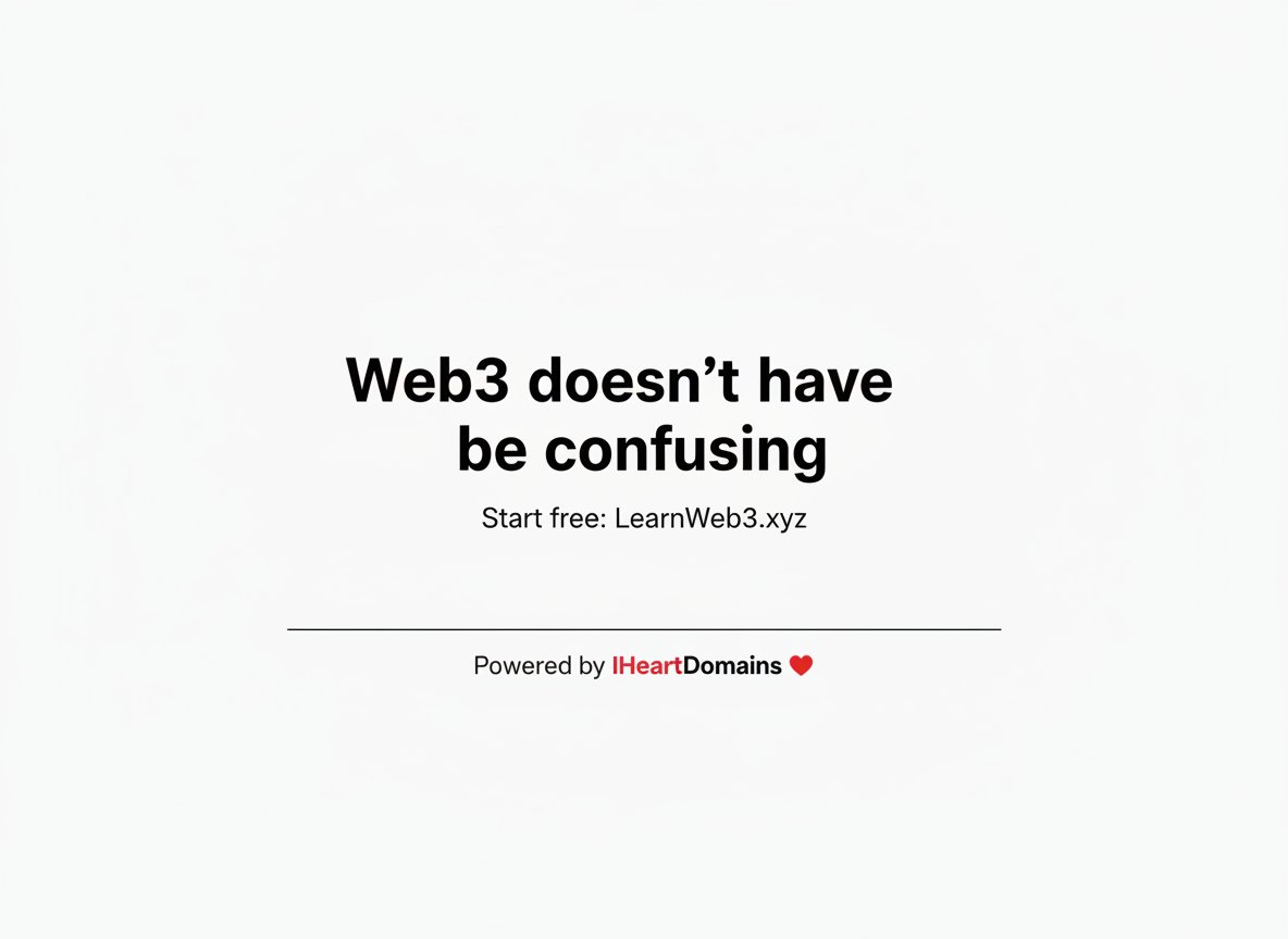 iheartdomains's tweet image. Web3 doesn’t have to be confusing.

If you can use X, you can learn Web3.

I made a free 2-week Web3 fundamentals course: learnweb3.xyz

Reply with the #1 Web3 topic you want explained in plain English and I’ll make a post about it.

#Web3 #CryptoEducation #LearnWeb3