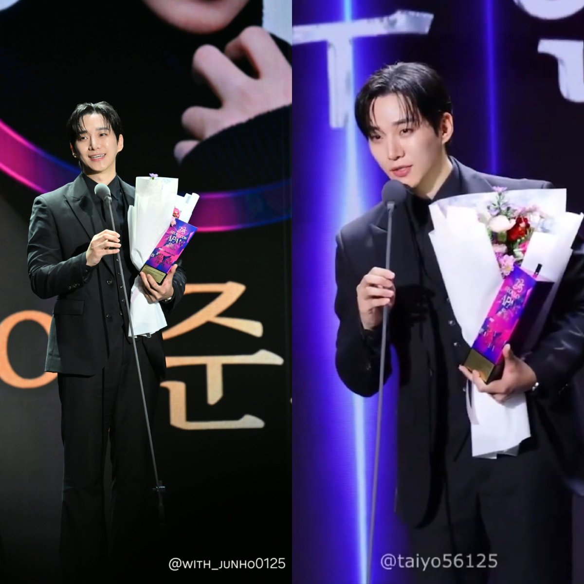 apanstarawrds's tweet photo. Lee Junho bagged three awards at the 2025 APAN Star Awards!👏👏👏
🏆 Male Top Excellence Award (mid-length drama for Typhoon Family)
🏆 Male Popularity Award
🏆 Global Star Award

#LeeJunHo #이준호 https://t.co/f4iinUGhZW