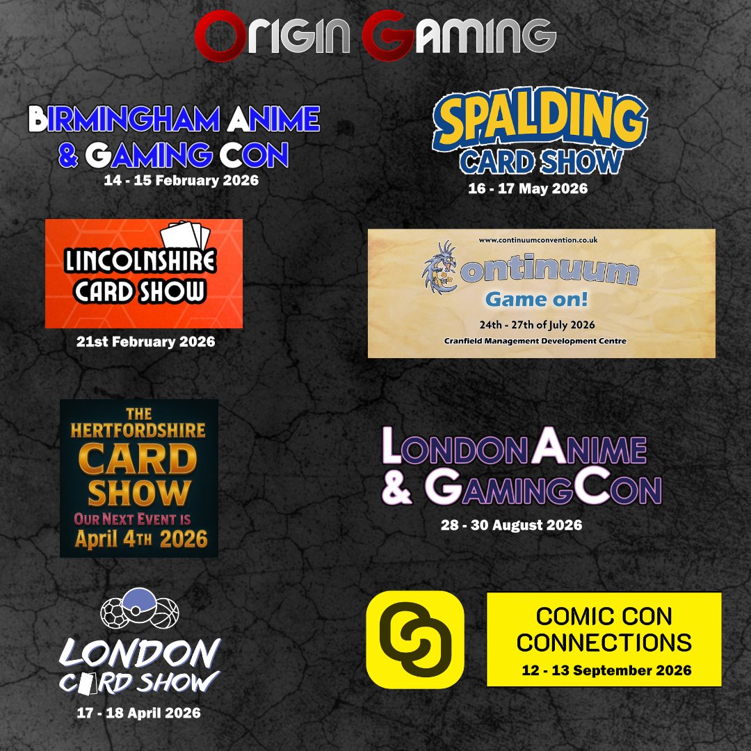 _Origin_Gaming_'s tweet photo. We have a jam packed 2026 on the way, with tons of events we will be attending!  We are looking forward to getting out on the road and meeting more of you in person! Hoping our 2026 is just as much fun as 2025.

https://t.co/P7YBDVGze4
 
 #origingaming https://t.co/h7CtAB3RgI