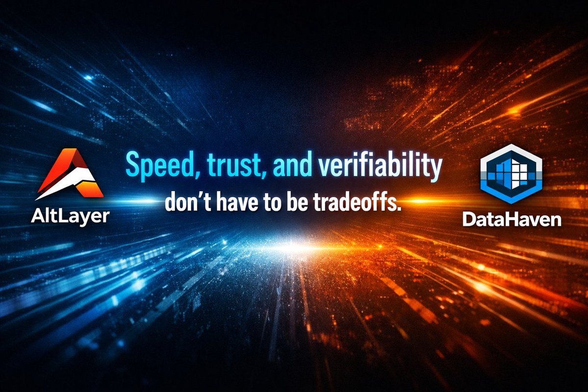 AlexanderMadeth's tweet photo. Speed, trust, and verifiability don’t have to be tradeoffs. AltLayer + DataHaven prove that fast finality and verifiable storage can coexist for a better, more secure web3 future. @DataHaven_xyz @alt_layer https://t.co/3BfBJScDKh