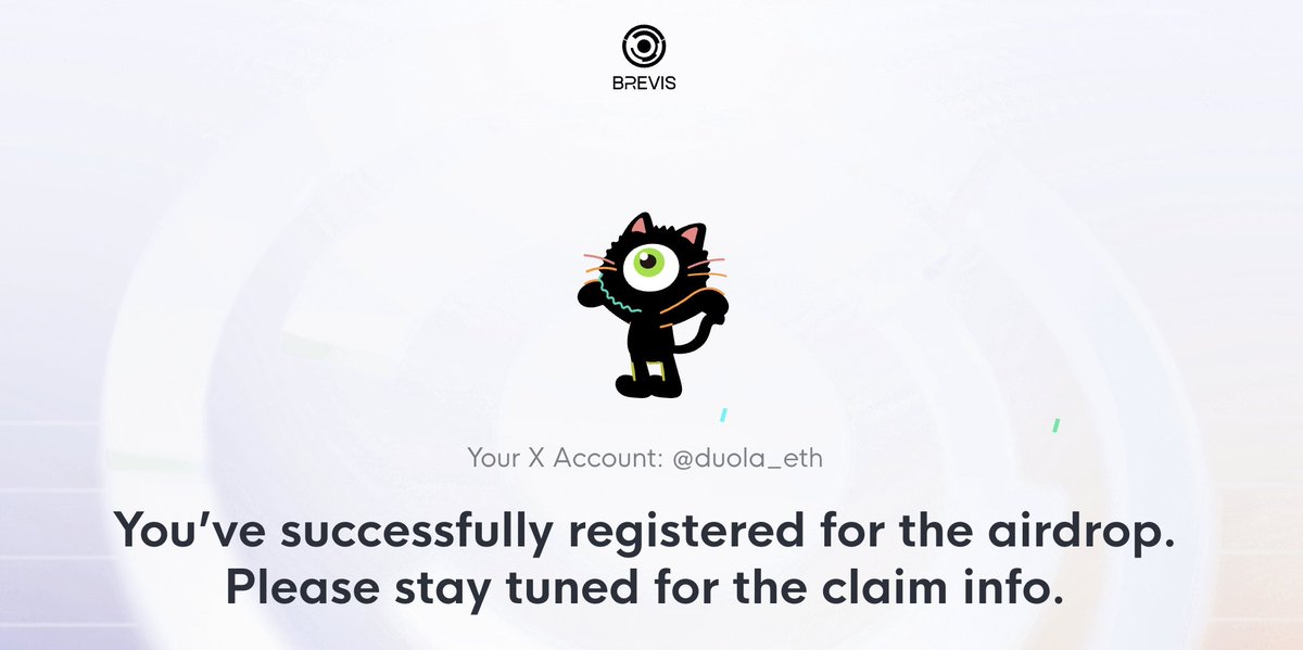 TrendSyveth's tweet image. Brevis $BREV Airdrop registration 

Registration ends Jan 3rd 2026

reglster-brevis.network

you check your wallet, discord or twitter. only X got in.

NOTE: Allocations will be review on TGE date 

Did you get in?
