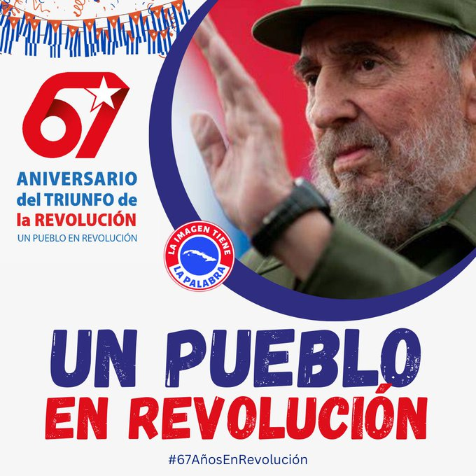 Casi casi llega el 67 Aniversario del Triunfo de la Revolucion Cubana. #UnPuebloEnRevolución desde #SanctiSpíritusEnMarcha por nuevas victorias <a href="/MINSAPCuba/">Ministerio de Salud Pública de Cuba</a> <a href="/DeivyPrezMartn1/">Deivy Pérez Martín</a> <a href="/FrankQuin51525/">Dr Francisco Fernández Quintero</a> <a href="/DirecSaludSsp/">Direccion General de Salud SS</a> <a href="/Barbara78904587/">BarbaraRojas</a> <a href="/IcsCuba/">Instituto de Información y Comunicación Social</a>