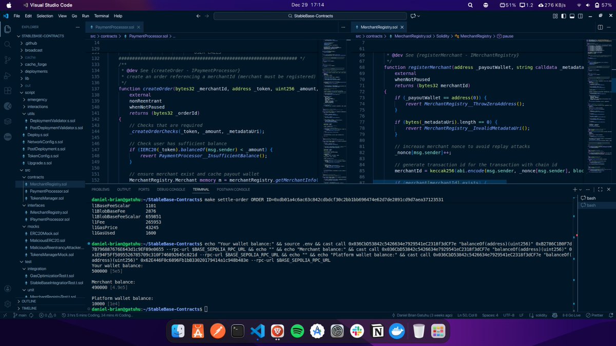 0xdb_'s tweet photo. ⛩️updates 

✅been building a simple stablecoin #Web3 payment processing project to understand stablecoins 
✅ deployed the project on base sepolia and it works just the way I envisioned

https://t.co/depPGCPcRK

thanks to @stchibie work on @paycrest
learned a ton when building. https://t.co/NTOyyIyo0q