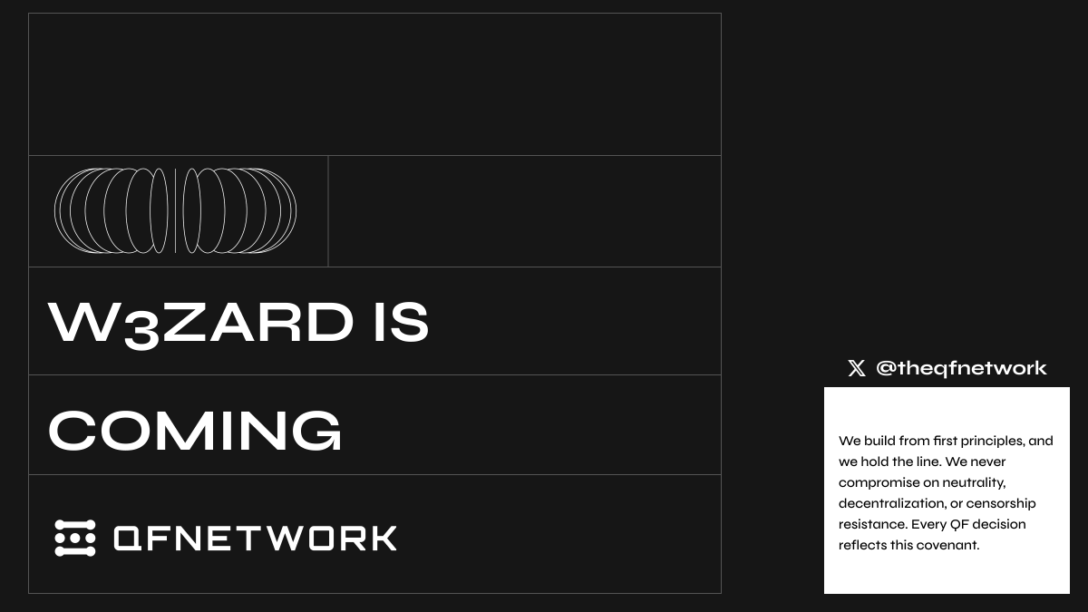 w3zard was built to make building feel natural again.

It started as an internal experiment.
A way to explore how fast builders could turn indeas into working code and launch on our blockchain.

Now it’s becoming part of QF Network.

w3zard was not just a demo.
It’s a real tool,