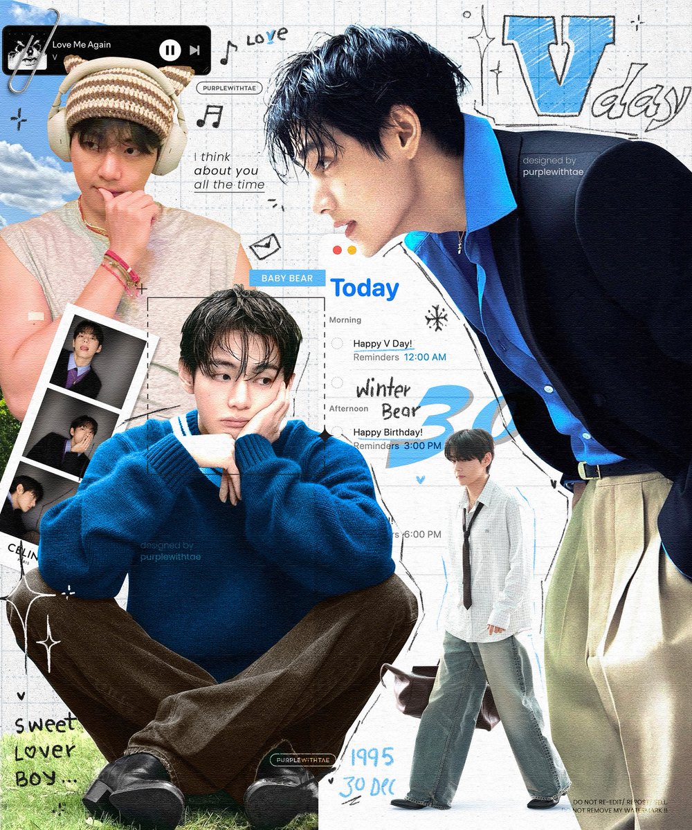 Purplewithtae_'s tweet image. V DAY ⊹ ࣪