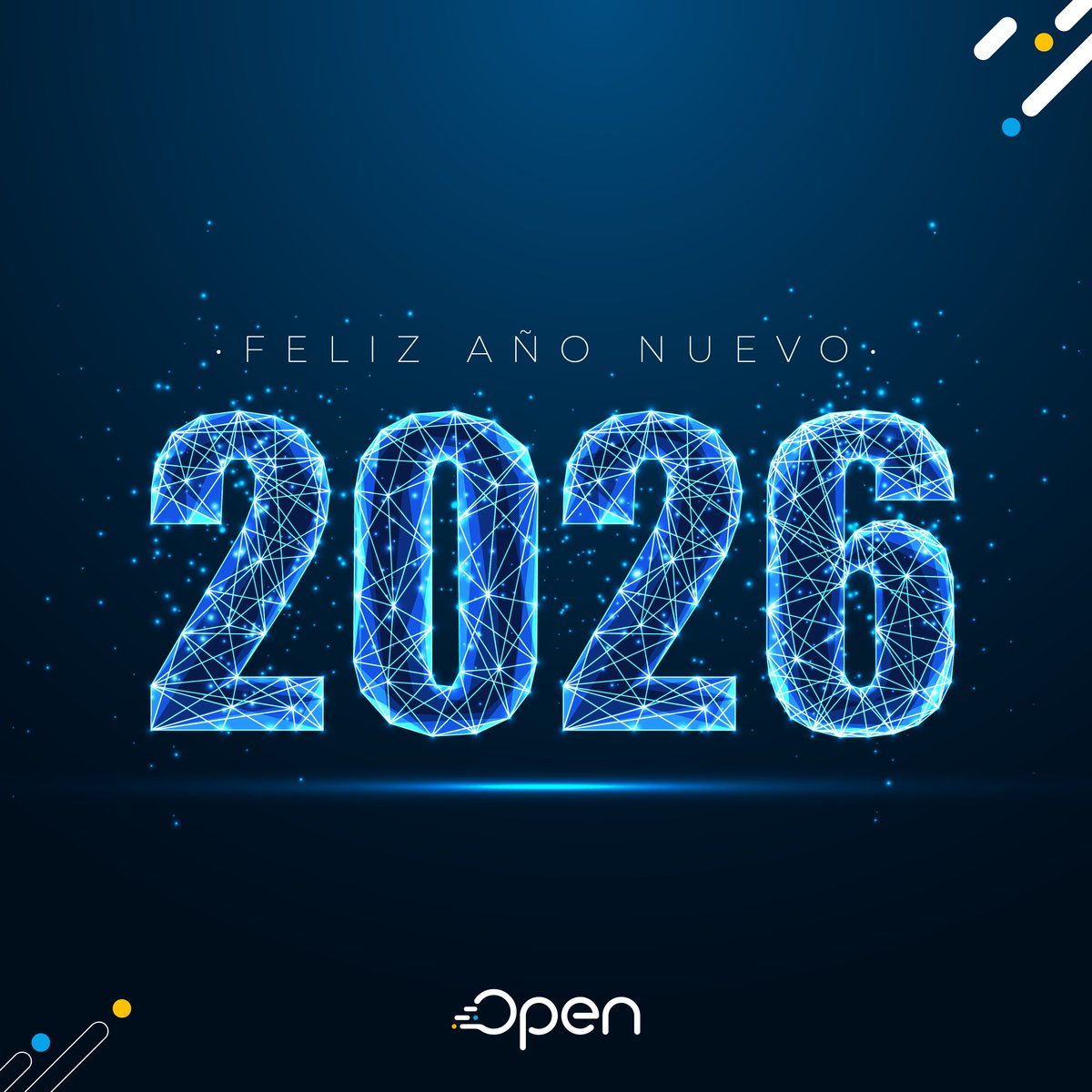 Al comenzar 2026, agradecemos a nuestros colaboradores, clientes y aliados por acompañarnos en un año de aprendizajes y logros compartidos.

🎉 Que este nuevo año llegue con innovación, crecimiento y éxitos.

De parte del equipo de Open: ¡Feliz y Próspero Año Nuevo!