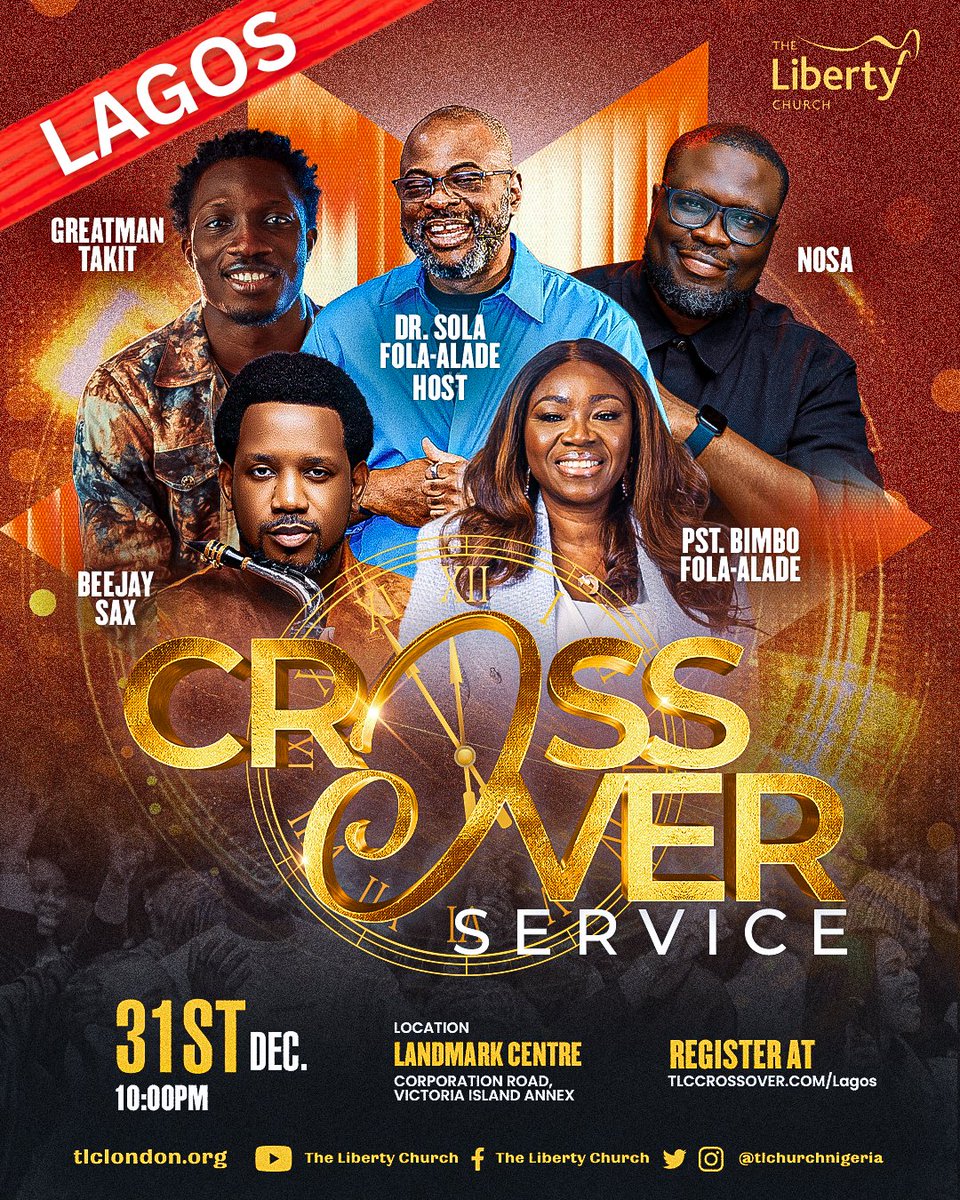 TLChurchLondon's tweet photo. If you’re seeing this, it’s your sign 👀✨ Join The Liberty Church this New Year’s Eve as we gather across London, Birmingham &amp; Lagos to pray, praise, and cross into 2026 in God’s presence 🙏🔥 FREE tickets - Register at https://t.co/tywYprLWbJ🤍 https://t.co/FKOXotFkU8