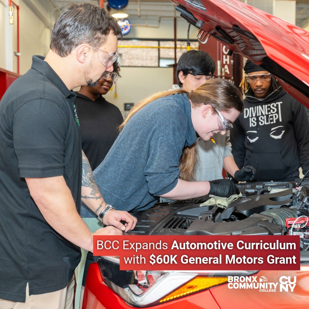 BCCcuny's tweet image. BCC’s Automotive Tech program received a $60K GM grant to expand EV training! ⚡🚗

Learn more at the BronxTimes:
🔗 ow.ly/QGxN50XOreJ

Explore the Program:
🔗 ow.ly/Sbzg50XOreK

#BroncoStrong #BCCProud #bcccuny #RedefineWhatsPossible
@CUNY | @bronxtimes | @GM