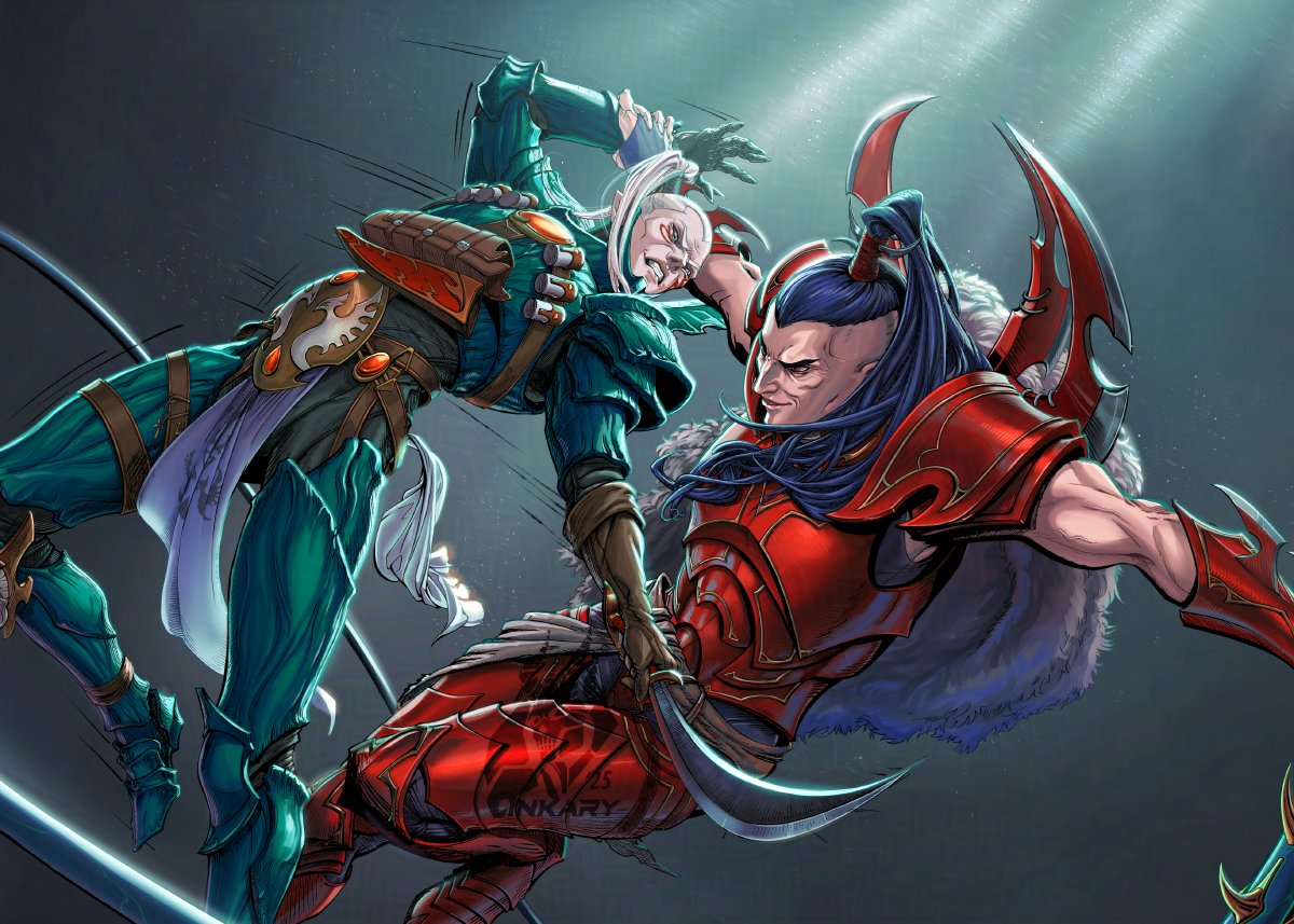 wokehammer's tweet image. Space elves flirting