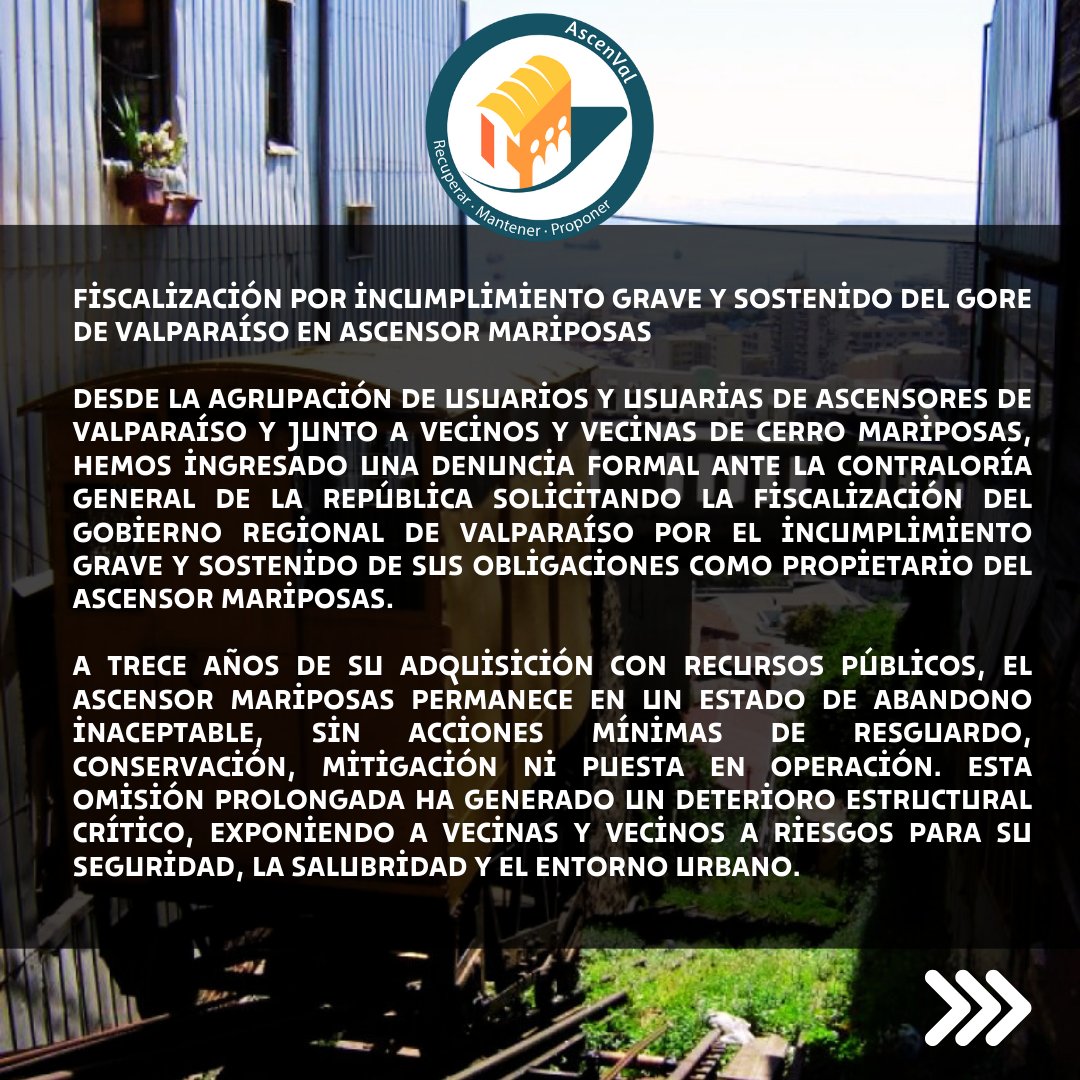 Usuarias y usuarios de Ascensores de Valparaíso tweet media