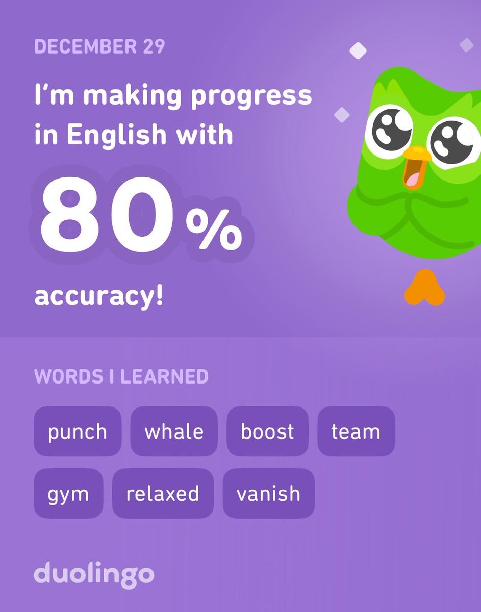 tnatoart's tweet photo. I’m learning English on Duolingo! It’s free, fun, and effective. https://t.co/T4uUHDtiUW