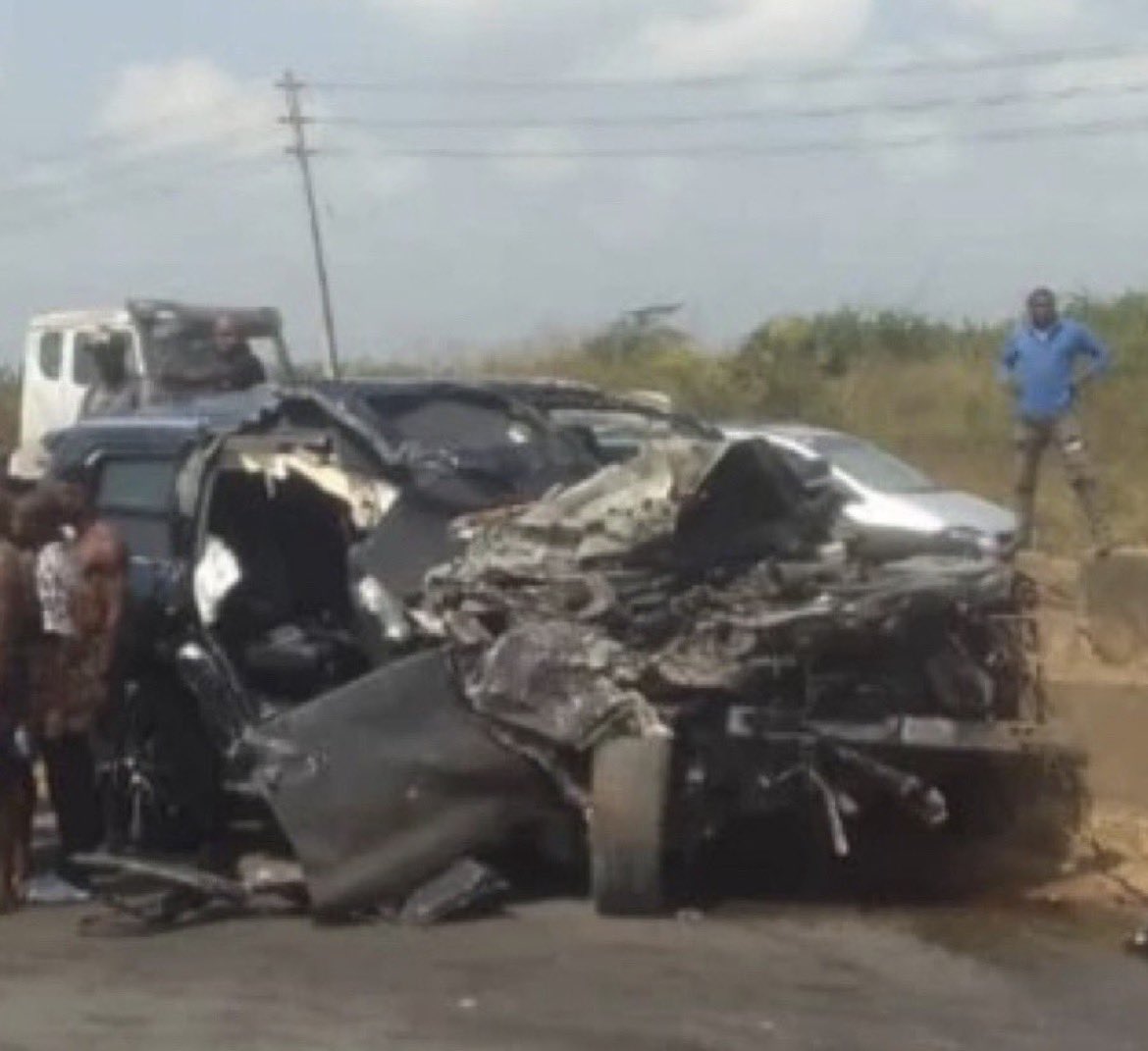 The car that Anthony Joshua was in.

Holy fuck.