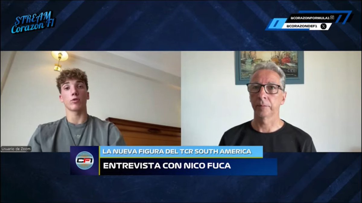 Corazondef1's tweet image. Repasamos en #CF1STREAMING la palabra de Nico Fuca luego del anunciar su incorporación al @tcrsouthamerica  junto al @PaladiniRacing  con un Lynk &amp;amp; Co.