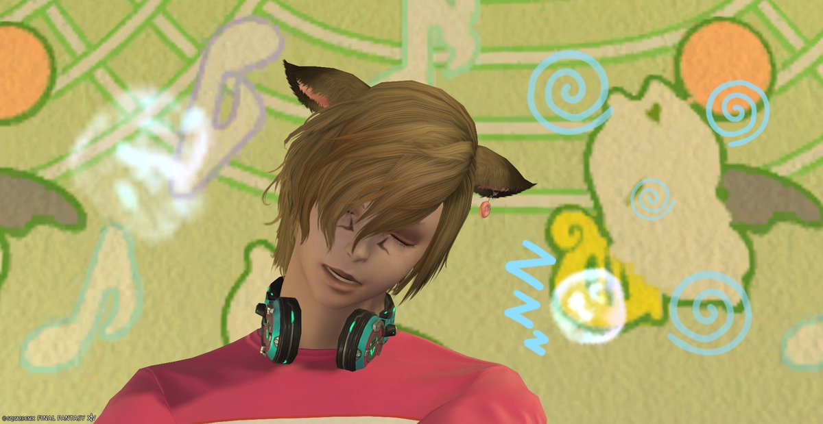 居眠りエモでお耳が！お耳が下がることを発見！！！オスッテは∞！！！

　　←　　　→
あくび　　　睡眠💤