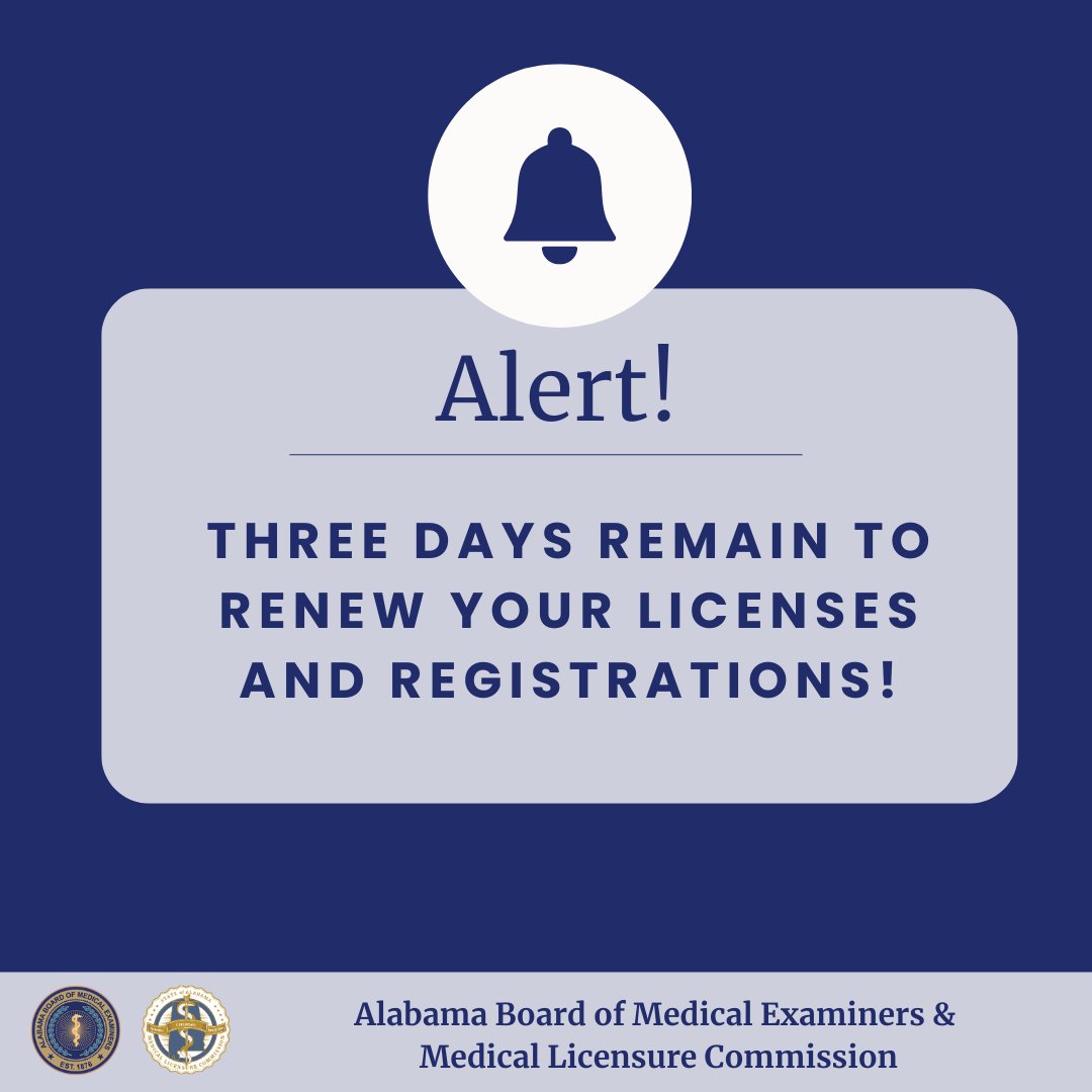 AL Board of Med Examiners & Licensure Commission tweet media