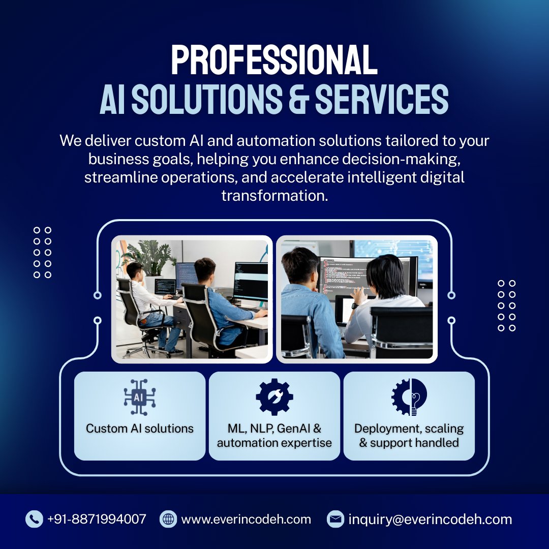 everincodeh's tweet photo. Everincodeh Technology helps startups and enterprises build, scale, and innovate with custom software, flexible staff augmentation, and AI solutions that drive efficiency and growth.

#Trending #SoftwareDevelopment #tech #ai #productengineering #artificial_intelligence https://t.co/18N8w8jKCj