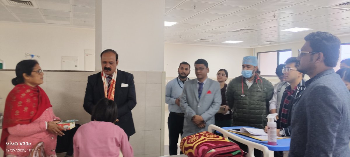 AIIMS_Guwahati's tweet photo. AIIMS Guwahati observed Paediatric Surgery Day on 29th Dec where Executive Director, Prof. Ashok Puranik met and interacted with patients and parents, and also emphasized on the theme “Safe Surgery for Every Child.”
The occasion was followed by a plantation drive, reinforcing our commitment to a healthier and greener future for children.

#PaediatricSurgeryDay #SafeSurgeryForEveryChild #AIIMSGuwahati #ChildHealth #GreenInitiative