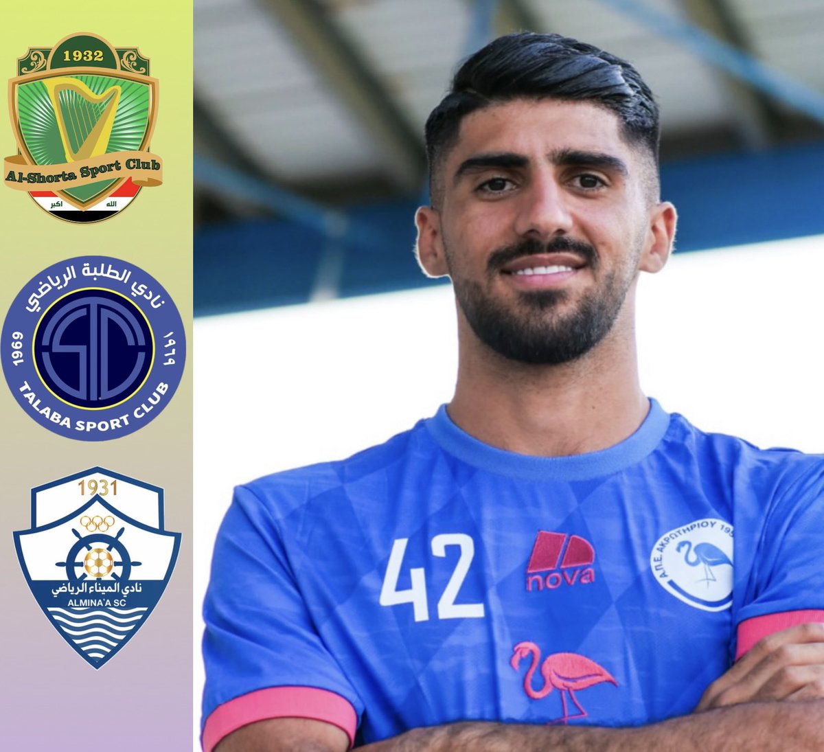 raadkasim7's tweet photo. Initial negotiations have been held between #IraqStarsleague clubs and Kurdish player Fardin Rabet, each of #AlShorta, #AlTalaba and #AlMina are on the line to sign the player . 🚨
#APEAAkrotiriFC #FardinRabet https://t.co/1pB4APGlqA