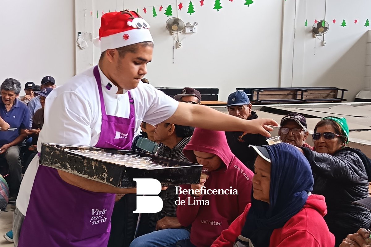 BeneLimaPeru's tweet photo. 🎄💜 Chocolatada navideña en el Comedor Santa Rosa: juegos, sonrisas, chocolate caliente y panetón que abrigaron corazones. 💜🎄 https://t.co/MT7Fl3T9wh