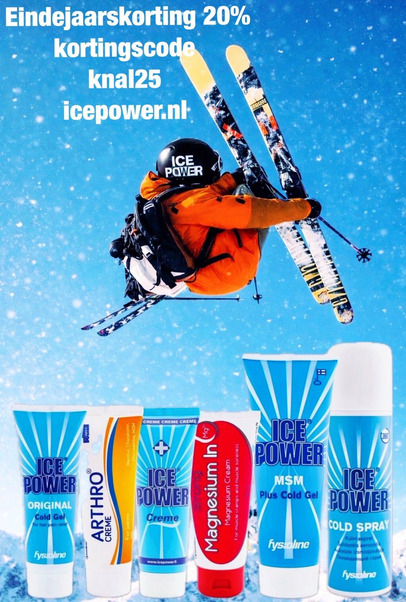 IcePowerNL's tweet image. Actie slechts 2 dagen geldig t/m morgen 30 dec 25 via webwinkel IcePower.nl 
Gebruik bij je bestelling kortingscode knal25 en ontvang automatisch 20% korting op gehele assortiment IcePower !!