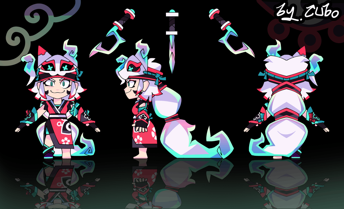 CUBOalt's tweet image. INARI ALLI for #SupercellMake [ THREAD 1/4 ] #BrawlStars #BrawlStarsArt #brawlstarsfanart #brawlstarsAlli